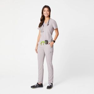 FIGS Yola High Waisted Skinny Scrub Slate Large P